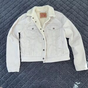 Levi's Cream Sherpa-Lined Jacket